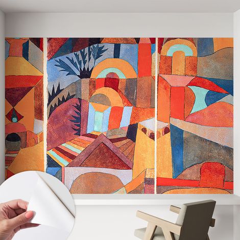 Tapete adhésive moderne pour salon et chambre à coucher Décoration rapide avec colle Mosaïque colorée 152x104 cm (1/5)