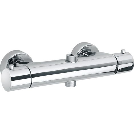 MONOCOMANDO DOCCIA ESTERNO TERMOSTATO CON DEVIATORE 2 VIE DISCO - Cromo (1/5)