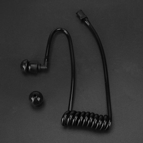 Tube acoustique transparent de remplacement pour oreillette de talkie-walkie bidirectionnel (1/5)