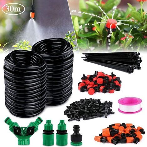 Kit d'irrigation GoutteKits d'arrosage automatiques Goutte à Goutte Système d'irrigation de Bricolage Jardin Tuyau pour Jardin, Pelouse, Plante, Paysage, Potager, Serre