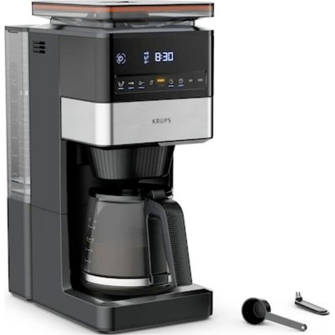 Krups – Cafetière filtre avec broyeur – 18 tasses – Puissance 1000W – Écran numérique – Fonction maintien au chaud – Facilité de nettoyage