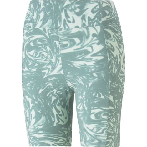 Pantalones cortos Puma POWER AOP para mujer, 7'', verde, 67364384 r XS