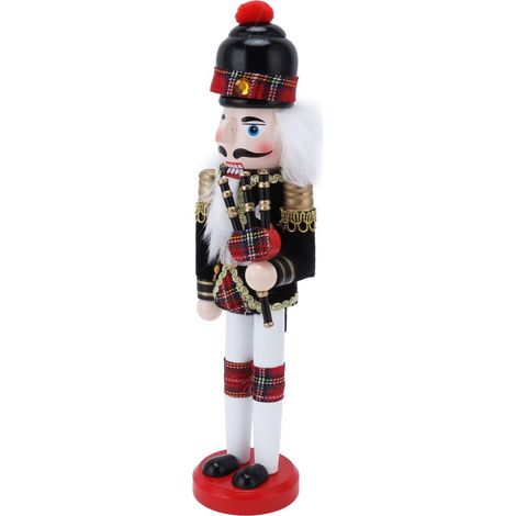 Poupée Soldat Casse-Noisette en Bois Artisanal, Décor Ornement de Noël pour Cave à Vin, Figurine 14cm (1/5)