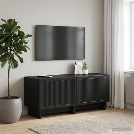 vidaXL Mobile TV Nero Legno ingegnerizzato (1/5)