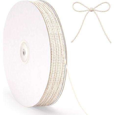 100m Ficelle Beige: Corde en Coton 2mm, Ficelle Naturelle sur Bobine en Carton, Fil Macramé pour Cuisine, Rôtis, DIY, Macramé, Emballage Cadeau et Loisirs Créatifs (1/5)
