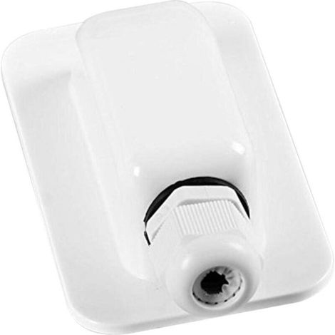 YMYNY RV Roof Cable Grommet, Cable Entry Box Holder, Waterproof Solar Panel UV Protection Single Hole Cable Entry Cable Gland, for Motorhome, Boat, Caravan (White) (1/4)