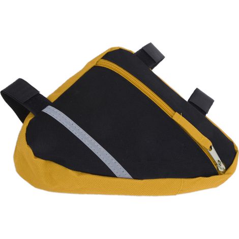 Robuste und vielseitige dreieckige Fahrradtasche aus Nylon, Fahrradzubehör für Outdoor-Touren, Gelb (1/5)