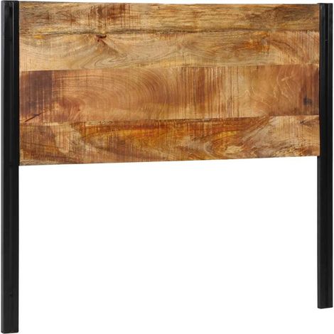 Kopfteil 120 cm Massivholz Mango und Eisen