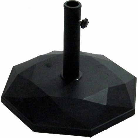 Base Universale per Ombrelloni in Cemento Nero 25 Kg Base Adattabile per Ombrelloni da Giardino
