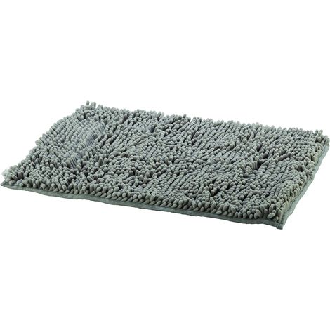 King Home TAPPETO BAGNO ANTISCIVOLO GRIGIO in ciniglia 60x40 cm (1/4)