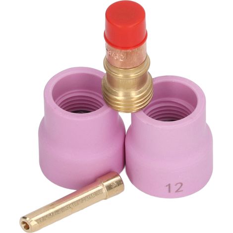 4-teiliges rosa Schweißdüsen-Brenner-Spannzangenset für WP 17, 18 und 26 Argon-Lichtbogenschweißpistolen (TIG-Zubehör) (1/5)