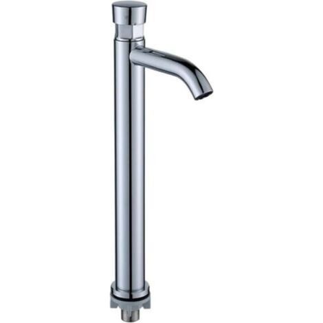 Robinet économiseur d'eau plaqué robinet doseur à fermeture automatique robinet temporisé public robinets à bouton poussoir for cuisine à domicile, salle de bain, hôtel(D)