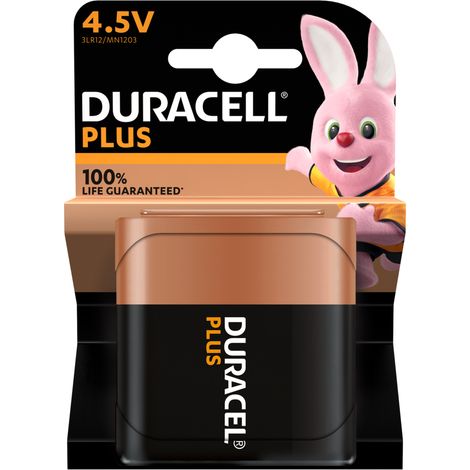 Blister 1 batteria 4,5V piatta DURACELL plus alcalina 3LR12