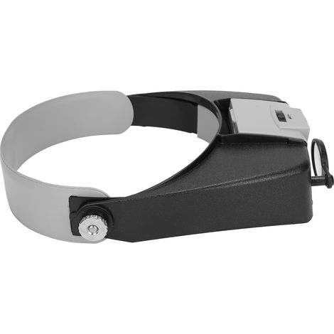 Lunettes loupe frontales LED, alimentées par piles, pour la lecture et la réparation (gris) (1/5)