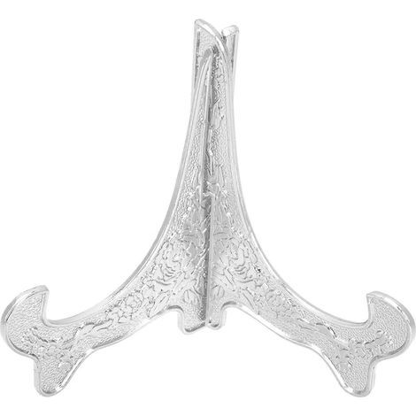 Présentoir en alliage de zinc, porte-assiettes, chevalets, cadre photo, présentoir pliable-11.00X7.00X0.30CM-Silver (1/3)