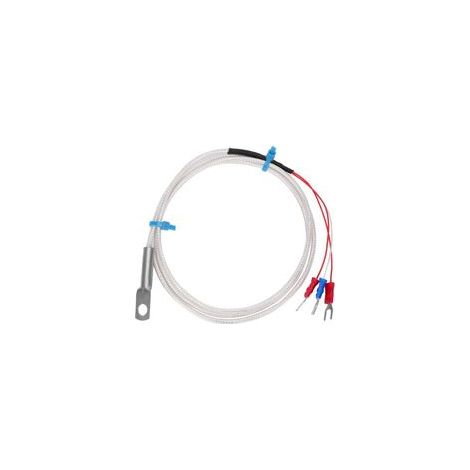 Sonde de Capteur de Température à Thermistance PT100, Type de Patch à Trou Rond de Haute Précision, Température avec Fil de Blindage en Fibre de Verre pour Centrale électrique (2m). (1/5)