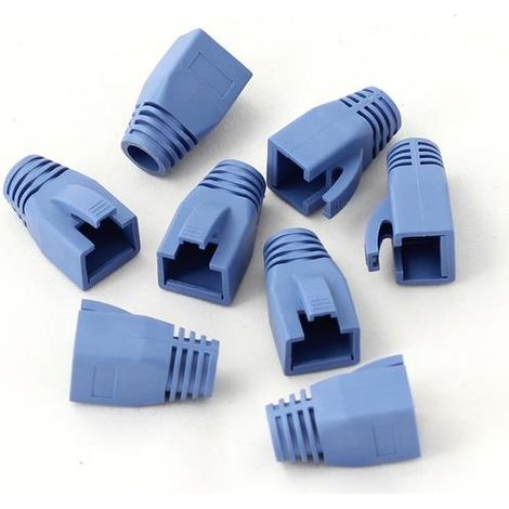Tapa DIGITUS para conector RJ45 (paquete de 10), color azul, para cables de gran diámetro (hasta 7,5 mm).