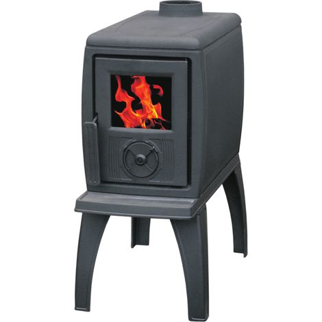 Kaminofen TRENK aus Gusseisen 11 kW – Holzofen für Festbrennstoffe, Schwarz (1/3)