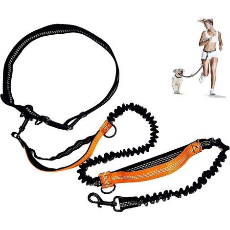 Handfreie Hundeleine Fr,Hunde Joggingleine Mit Taille Laufen Einstellbar,Dual Griffe Reflektierende Nhte,Ideal Zum freihndigen Joggen,Spazieren und Wa