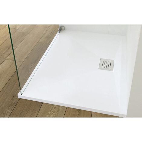Receveur de Douche 140x70cm KINEDO Kinesurf Antidérapant Blanc Avec Bonde - RD1154AD (1/3)
