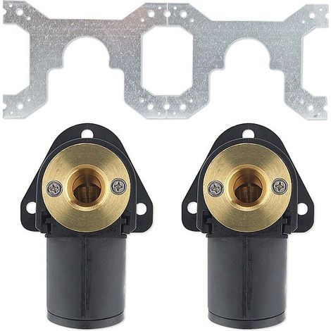 2 Stück Wanddose für Klemmringverschraubung 3/4'' Eurokonus - 1/2'' IG