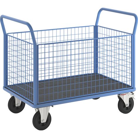 eurokraft pro, Chariot plate-forme, 4 parois grillagées hautes