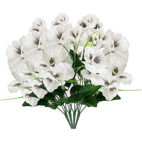 Flor Artificial - Pensamiento Artificial - Resistente A Los Rayos Uv - Para Interior Y Exterior - Bouquet De Flores En Maceta - 1 Unidad (1/5)