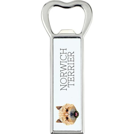 Apribottiglie con foto e dedica per la birra Art-Dog, un Norwich Terrier. (1/5)