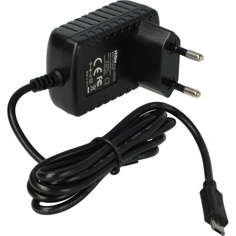vhbw Micro-USB Ladegerät 1,0 A / 5V kompatibel mit Philips Avent SCD923/26, SCD921/26, SCD845/26, SCD843/26, SCD843/01 Babyphone Schwarz (1/5)