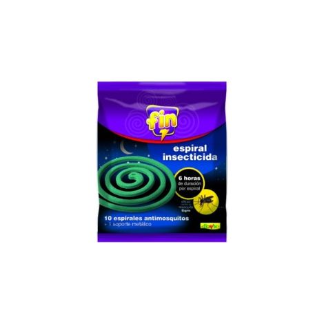 Espiral insecticida fin, 10 uds + 2 soportes (1/2)
