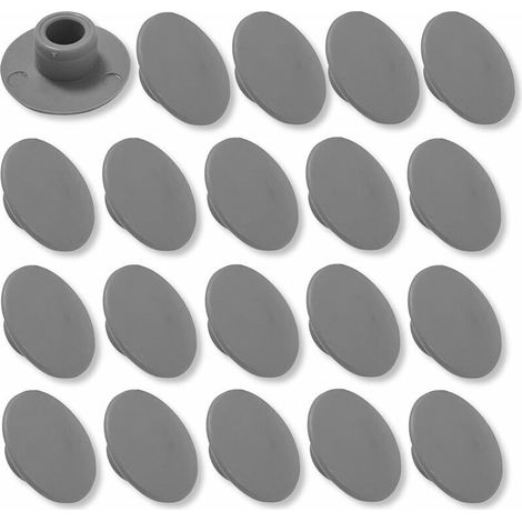 20x Cache vis M8 Gris 6 pans Creux clé Allen CHC Hexagonal Bouchon Capuchon Protection Meuble (1/4)