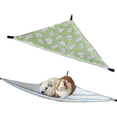 Lot de 2 hamsters à suspendre pour cage à rats, cochon d'Inde, hamster, hamster d'angle avec crochets pour planeur à sucre, chinchilla (1/5)