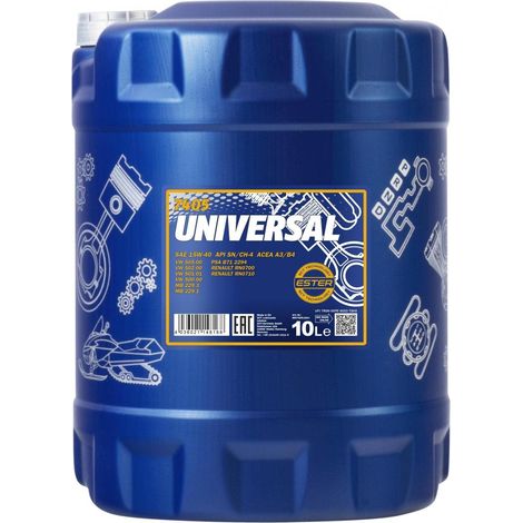 Huile moteur UNIVERSAL 15W-40 Huile minérale ACEA A3/B4 API SN API CH-4 10 L Compatible avec VW Golf 7 3/5 portes 5G1, BQ1, BE1, BE2 Golf 4 3/5 portes 1J1 Golf 5 3/5 portes 1K1 (1/5)