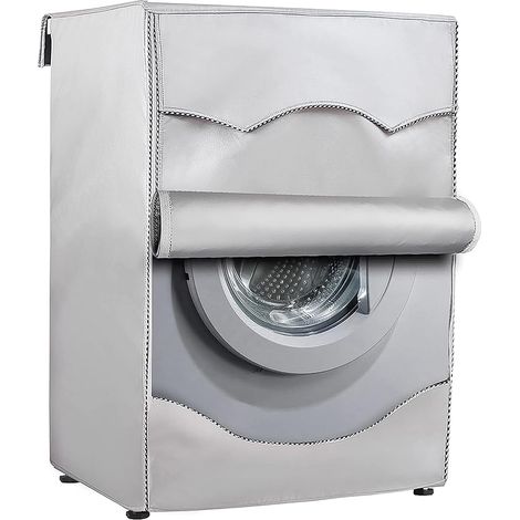 Housse imperméable pour lave-linge, housse de protection pour lave-linge et sèche-linge à chargement frontal, tissu Oxford épais 210D anti-poussière, anti-UV et anti-pluie (60 cm)-AquaForge (1/5)