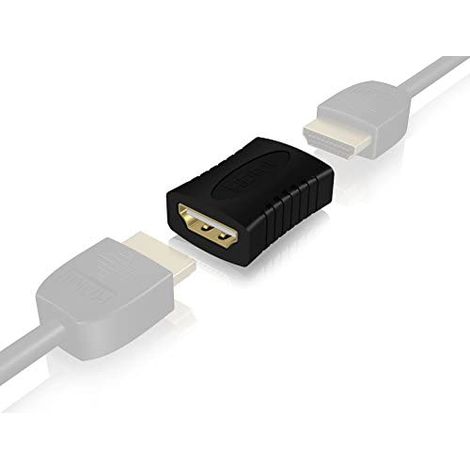 Acoplador HDMI - RaidSonic - IB-CB005 - HDMI (H) a HDMI (H) - Negro - 2 tomas (1/4)
