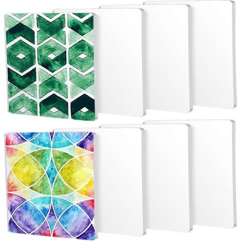 Lot de 8 plaques d'impression monotype 6 x 6 pouces en silicone réutilisables pour la gravure artistique. (1/5)