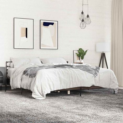 vidaXL Bed Frame without Mattress Brown Oak 180x200 cm (1/5)