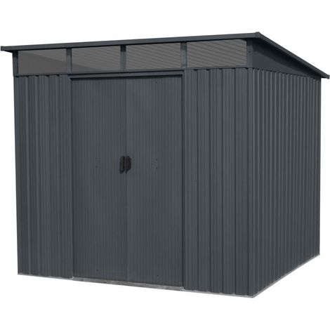 Gerätehaus mit Pultdach anthr. Skylight 4,5 qm 239x193x202cm