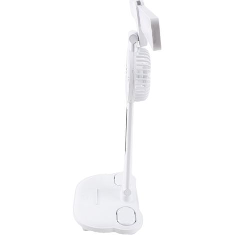 Lampe de bureau LED avec ventilateur, horloge et porte-stylos, commande tactile, affichage de la température, de l'heure et de la date, réglage de la température de couleur (3000K-6000K), intensité va (1/4)