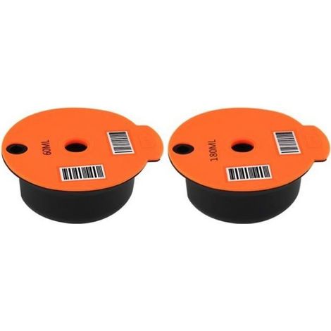 Tasse À Capsule Café - Filtre Rechargeable - Compatible Bosch-S Tassimoo - 60 ml - Plastique PP - Orange (1/4)