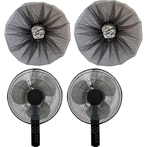 Lot de 2 housses de protection pour ventilateur de 45,7 cm, protection des doigts pour enfants, bébés, ventilateur sur pied lavable, housse anti-poussière pour ventilateur de maison, parfaite pour les (1/5)