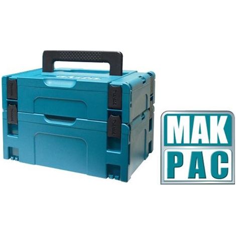 Makita MAKPAC Stack 2 Piece Connector Stackable Tool Case Type 1 and 2 Cases