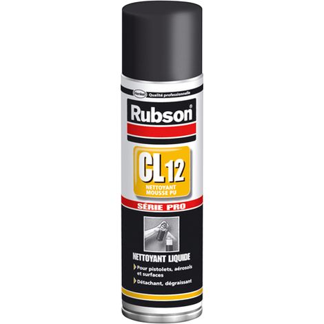 Rubson – Nettoyant PU en spray pour nettoyage de pistolets et surfaces – 500 ml – Élimine mousses et résidus – Utilisable avec pistolet mousse