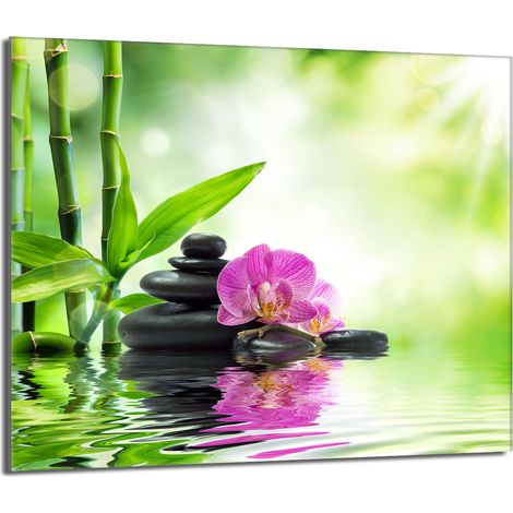 Lastra protettiva in vetro per stufa 60x52 Orchidea (1/5)
