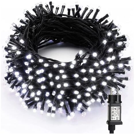 Pr Guirlande Lumineuse Sapin de Noël, 30M 300 LED Lumière Noël Extérieur Intérieur Blanc Froid 8 Modes Etanche Fairy Lights pour Fête Arbre Mariage Hôtel Maison Anniversaire Décoration, Fil Vert（Blanc (1/5)