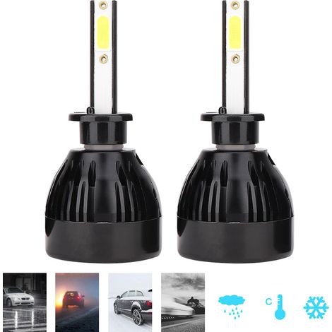 ampoules LED H1 80W 6000K blanc froid pour phares de voiture, ampoule G20 avec driver intégré, éclairage puissant 2 pièces (1/5)