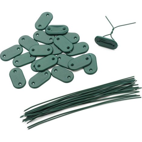 Terre Jardin – Lot de 20 clips de fixation rapide en polyéthylène – Longueur 16 cm – Pour brise-vue, canisses et écrans de jardin – Résistance au vent