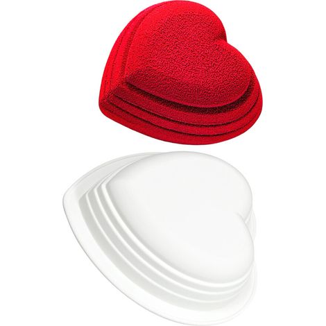 Stampi in silicone a forma di cuore per torte mousse, per