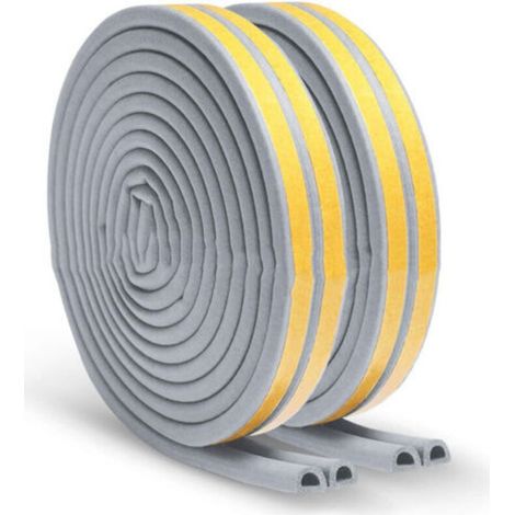 20m Self-Adhesive Rubber Sealing Strip for Doors and Windows, Anti-Collision, Sound Insulation Strip, Grey (1/5)