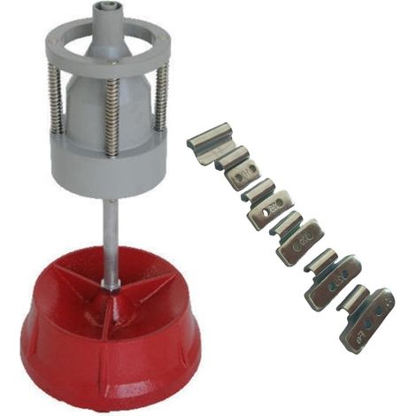 Equilibreuse de Roue Manuelle Portable + 150 Plombs Masses à Frapper Alu / Aluminium 5-30g